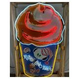 Large Neon Pepsi Sno Ball Advertising Sign