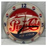 Original Pepsi-Cola Red, White, and Blue Double Bubble Clock