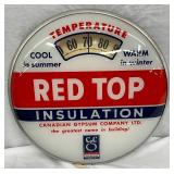 14-Inch Red Top Insulation Advertising Thermometer by Canadian Gypsum Company
