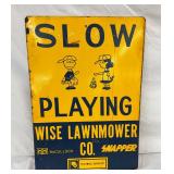 20×28 Inch ‘Slow Playing’ Metal Sign Advertising McCulloch, Snapper, and Wheel Horse
