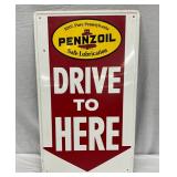 1967 Pennzoil 18×30 Self-Framed Metal Sign