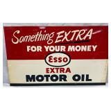 17 1/2 x 10 1/2″ Esso Double-Sided Porcelain Sign, Dated May 1952