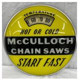 14-Inch McCulloch Chain Saws Advertising Thermometer 