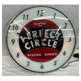 18-Inch Perfect Circle Piston Rings Advertising Wall Clock with Illuminated Dial