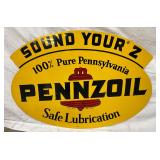 1959 Pennzoil Double-Sided Swinger Sign, 31 x 22 1/2 Inches