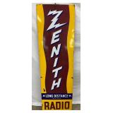 18 x 60 Porcelain Zenith Long Distance Radio Advertising Sign