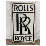 Large Embossed Rolls-Royce Dealership Lexan Sign, 50 1/2 x 85 1/2 Inches