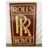 50X85 Vintage Rolls-Royce Embossed Lexan Dealership Sign, High Point, NC
