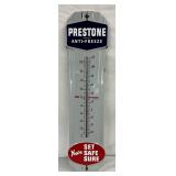 Porcelain Prestone Antifreeze Advertising Thermometer, 9 1/2 x 36 Inches