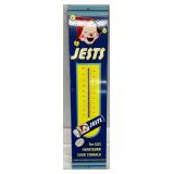 Porcelain Advertising Thermometer Sign for Jets Antacid, 8 x 36 Inches