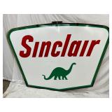 7′ x 5′ Porcelain Sinclair Dino Sign with Frame
