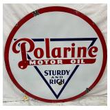 42-Inch Porcelain Polarine Motor Oil Advertising Sign