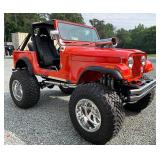 Custom flame-painted red Exterior 