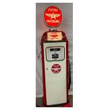 Restored National Flying A Gas Pump with Illuminated Globe