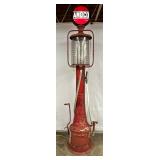 Original Fry Model 117 Mae West Visible Gas Pump with Ten-Gallon Glass Cylinder