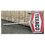 Texaco Double-Sided Pole-Mounted Gas Station Sign with lights 