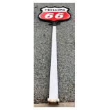 18 1/2-Foot Porcelain Phillips 66 Shield Pole Sign