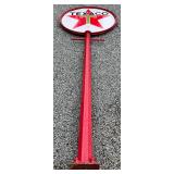 18.5-Foot Texaco Porcelain Pole Sign with 6-Foot Diameter Display