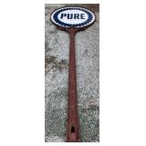 18-Foot Pure Porcelain Pole Sign with 6-Foot Porcelain Faceplate