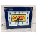 8 1/2 x 15-Inch Neon Chevrolet ‘OK Used Cars and Trucks’ Clock