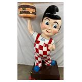Fiberglass 53-Inch Wide by 91-Inch Tall Big Boy Store Display Statue