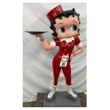 27 x 62-Inch Cast Aluminum Betty Boop Figure in Waitress Attire