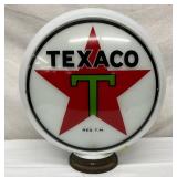 Texaco Gasoline Double-Sided Gas Pump Globe with Metal Base