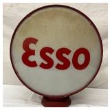 Esso Gas Pump Globe with 15-Inch Glass Lenses and Metal Body