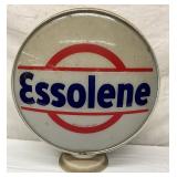 Essolene Gas Pump Globe with 16-Inch Glass Lenses and Metal Body