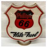 Phillips 66 ‘Flite-Fuel’ Gas Pump Globe with 13-Inch Plastic Lenses