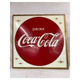 45 1/2-Inch Embossed Coca-Cola Advertising Sign