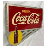 1946 Coca-Cola  Flange Sign, 24 x 20 1/2 Inches