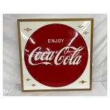 Nos Embossed Enjoy Coca-Cola Sign, 36×36 Inches