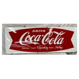 68″ x 24″ Porcelain Coca-Cola Fishtail Sled Sign