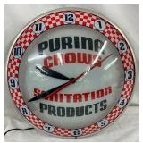 Original Purina Chows Double Bubble Clock