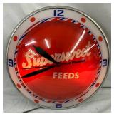 Supersweet Feeds Illuminated Double Bubble Clock