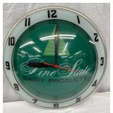 Pine State Dairy Double Bubble Electric Wall Clock