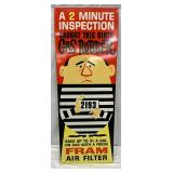 1962 Fram Air Filter Advertising Sign, ‘Gas Robber,’ 30 x 32.5 Inches