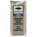 20×48 Embossed Self-Frame Chevrolet Service Sign
