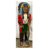 5’10” Wooden Carved Store Indian Statue