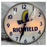 Pam Clock Co. 15-Inch Illuminated Wall Clock Featuring Richfield Logo