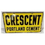 Crescent Portland Cement 18×10 Inch Porcelain Advertising Sign