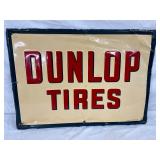 28 x 20 Embossed Metal Dunlop Tires Sign