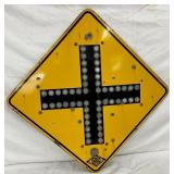 Porcelain California State Automobile Association Cat’s Eye Crossroad Sign