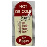 Metal Dr Pepper Advertising Thermometer, 6 1/2″ x 16″