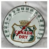 Canada Dry Advertising Wall Thermometer with Metal Frame