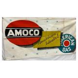 72 x 36 Inch Amoco American Gas Cloth Advertising Banner