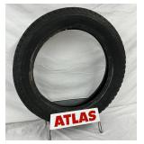 Atlas Branded Vintage Automobile Tire with Metal Display Stand