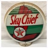 Texaco Sky Chief Gas Pump Globe with 13-Inch Glass Lens and Plastic Body