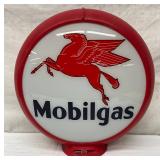 Mobilgas Plastic Body Gas Pump Globe with 13-Inch Glass Lenses